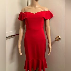Red Sweetheart neckline dress size : S